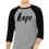 Thumbnail: HOPE 3/4 sleeve raglan shirt (heather grey/blk)
