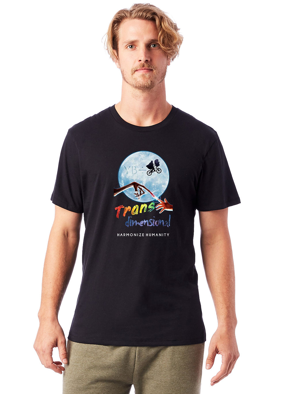 Thumbnail: TRANS DIMENSIONAL unisex organic mid-light t-shirt (black)