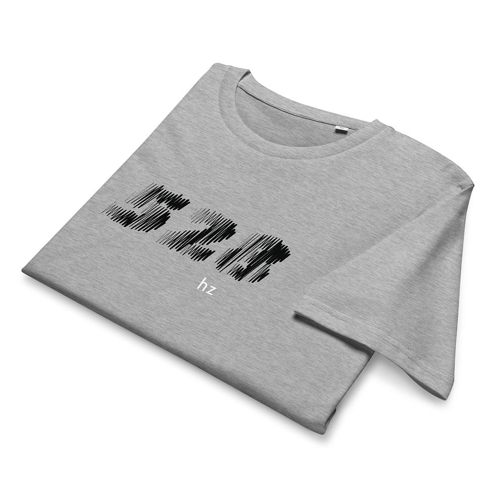 Thumbnail: 528 HZ unisex organic mid-light t-shirt (heather grey)