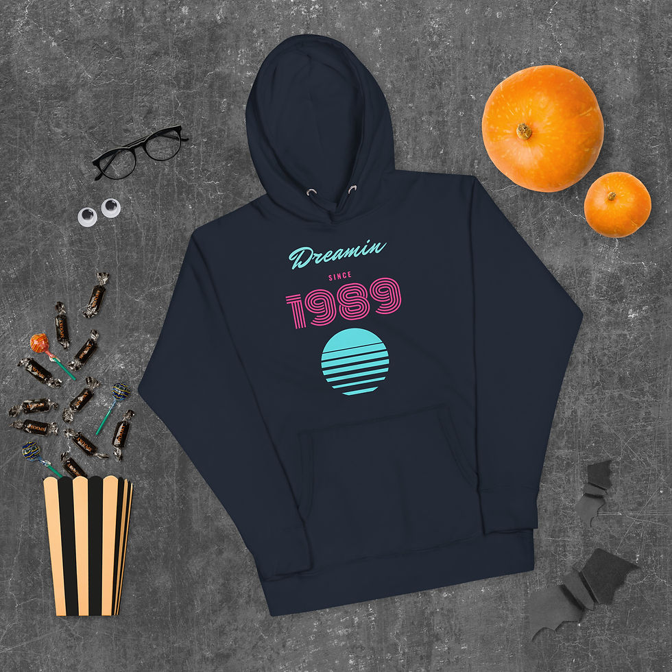 Thumbnail: unisex Hoodies Dreamin Since 1989 ( choose your own year available )