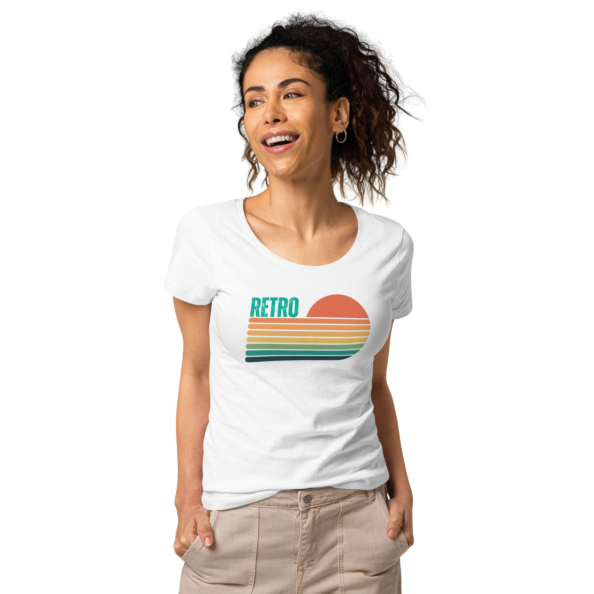 Retro waves Womens t shirt