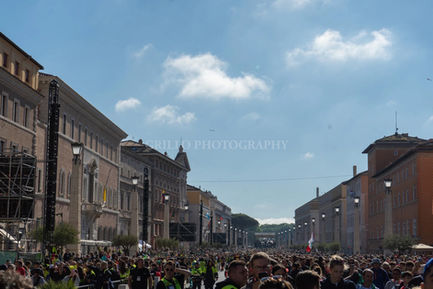 A collection of photographs from the funeral of Pope Francis on April 26, 2025.