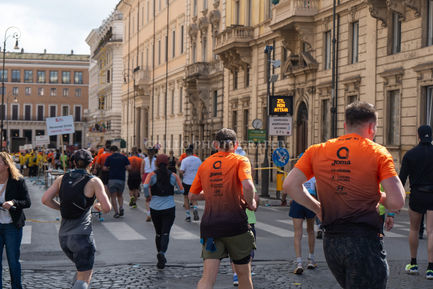 A collection of photos taken at the Rome Marathon, held throughout the city on March 16, 2025.