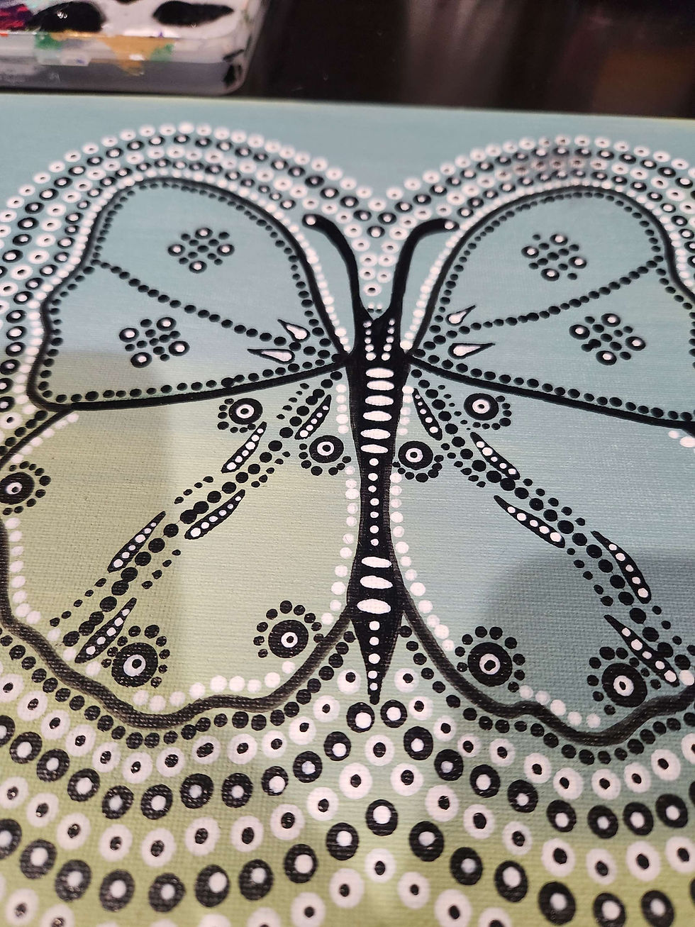 Thumbnail: Butterfly Mandala Painting 11x14