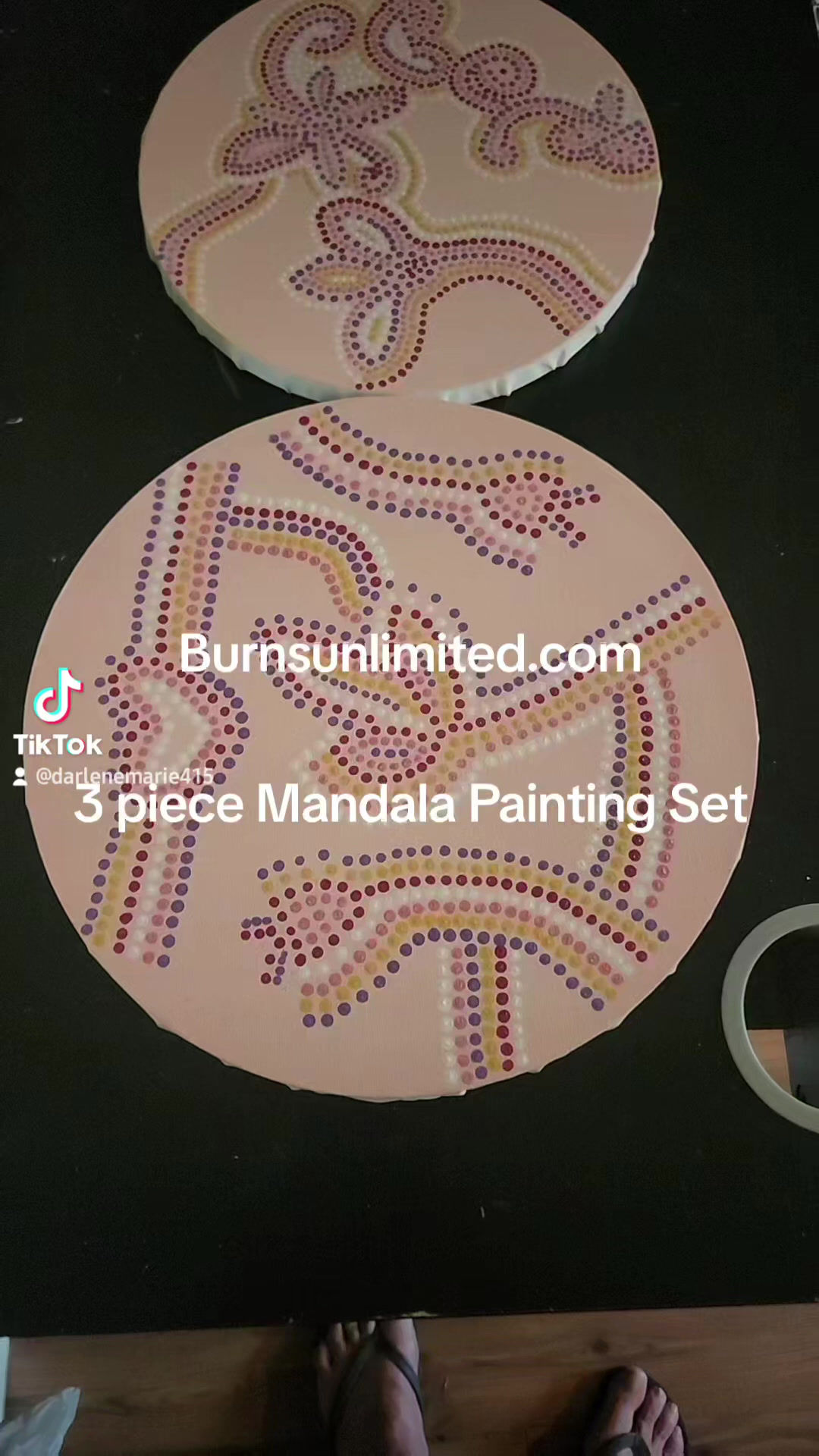 3 piece Mandala Paintings Set