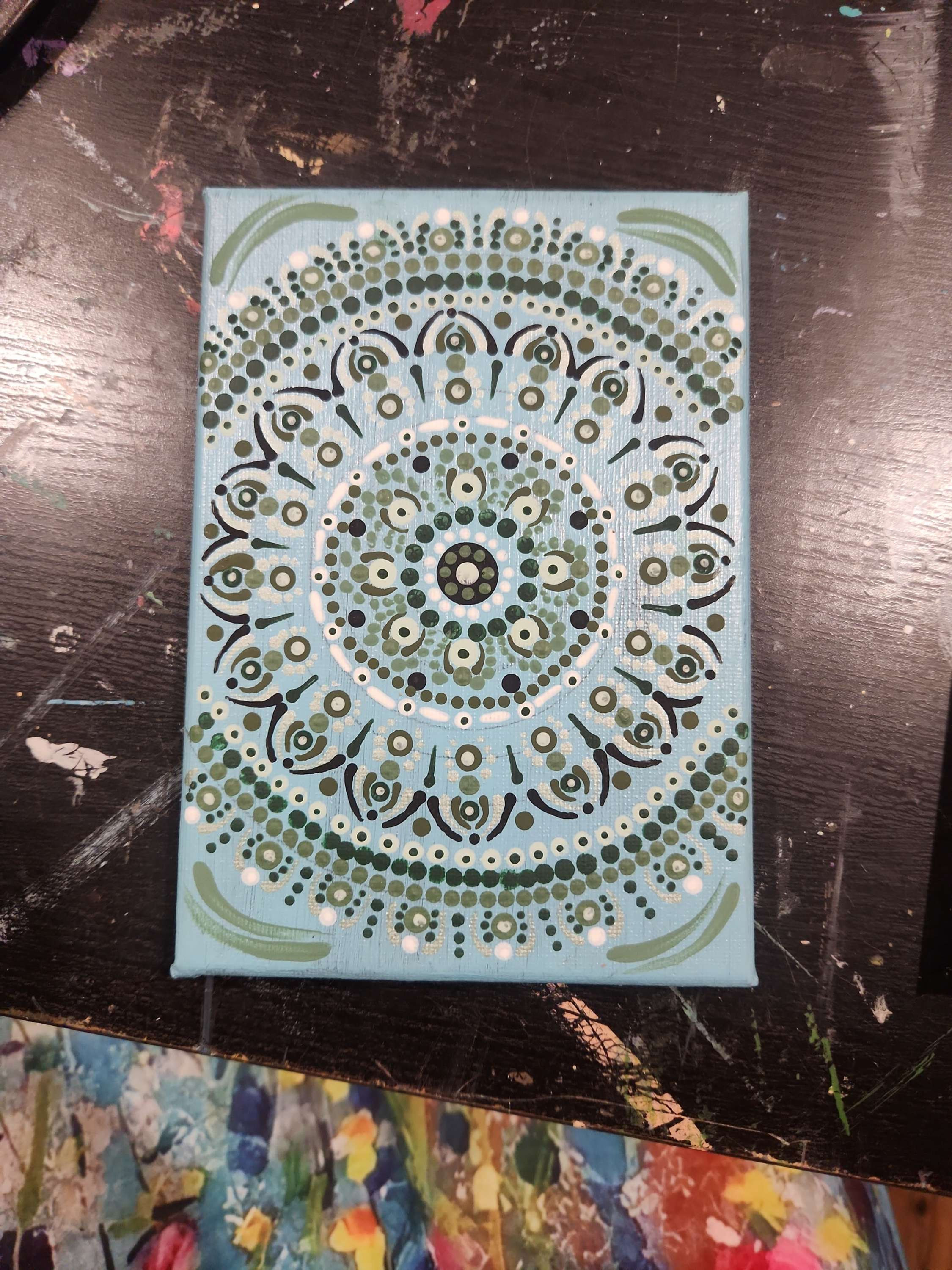 Mandala painting 5x7