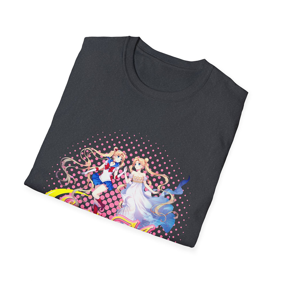 Thumbnail: Sailor Moon Inspired Cotton Graphic T-Shirt — Retro Anime Pastel Crew Tee Gift