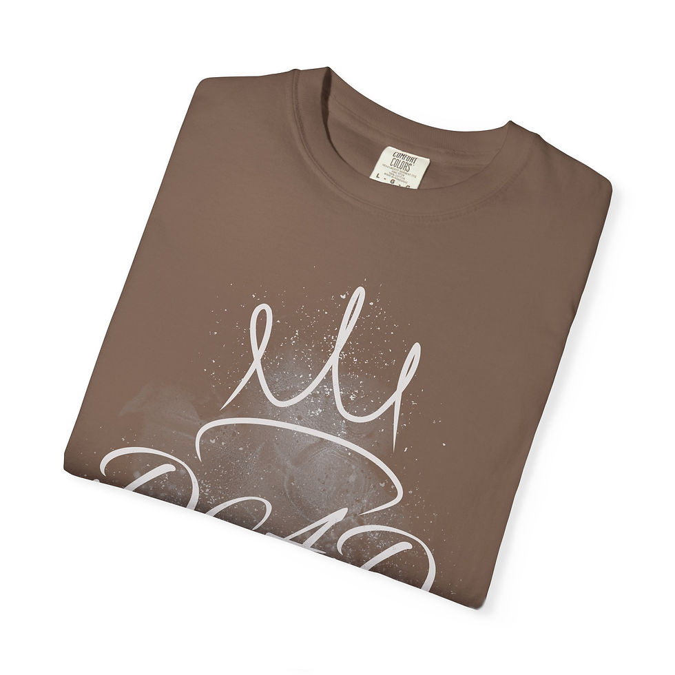 Thumbnail: Dad Tattoo Style Custom Made Date Graphic Crowned T-Shirt Gift for Fathers Day