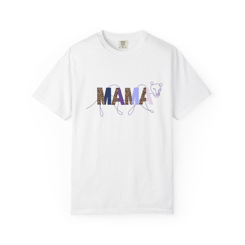 Thumbnail: Copy of Mama Leopard Print T-Shirt — Women's 'MAMA' Graphic Tee, Gift for Mom