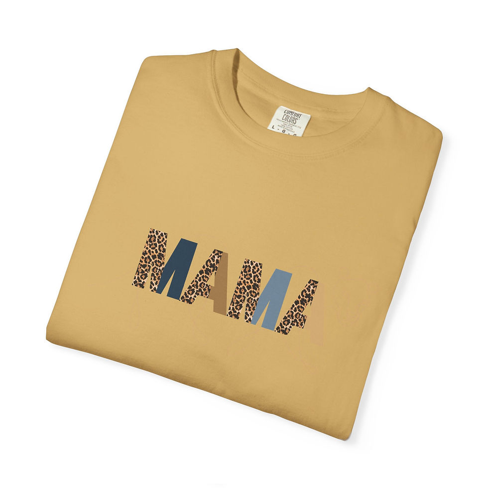 Thumbnail: Mama Leopard Print T-Shirt — Women's 'MAMA' Graphic Tee, Gift for Moms Pet Moms