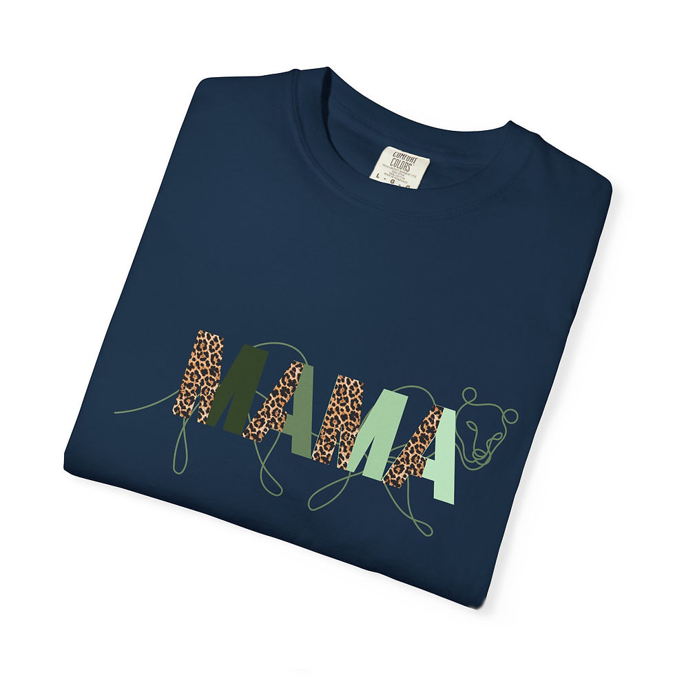Thumbnail: Copy of Mama Leopard Print T-Shirt — Women's 'MAMA' Graphic Tee, Gift for Mom