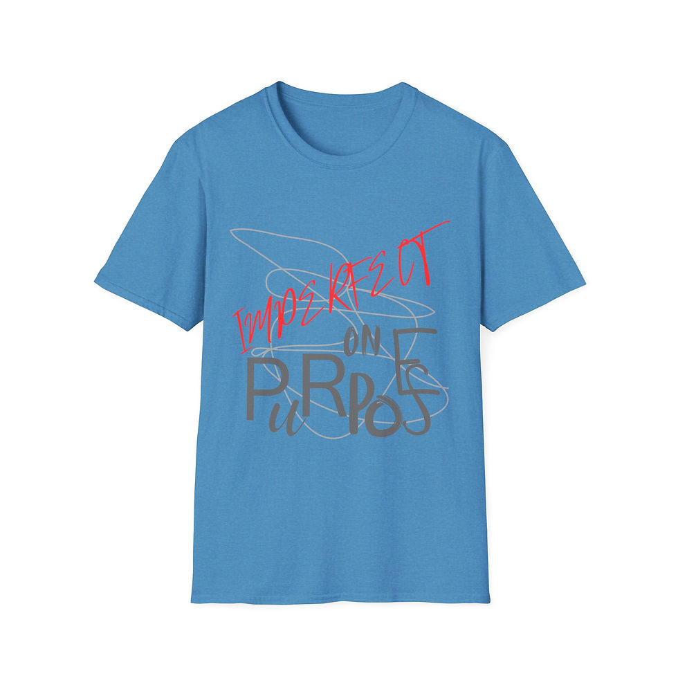 Thumbnail: Imperfect On Purpose Handwritten Graphic T-Shirt, Asymmetric Anti AI Unisex Tee