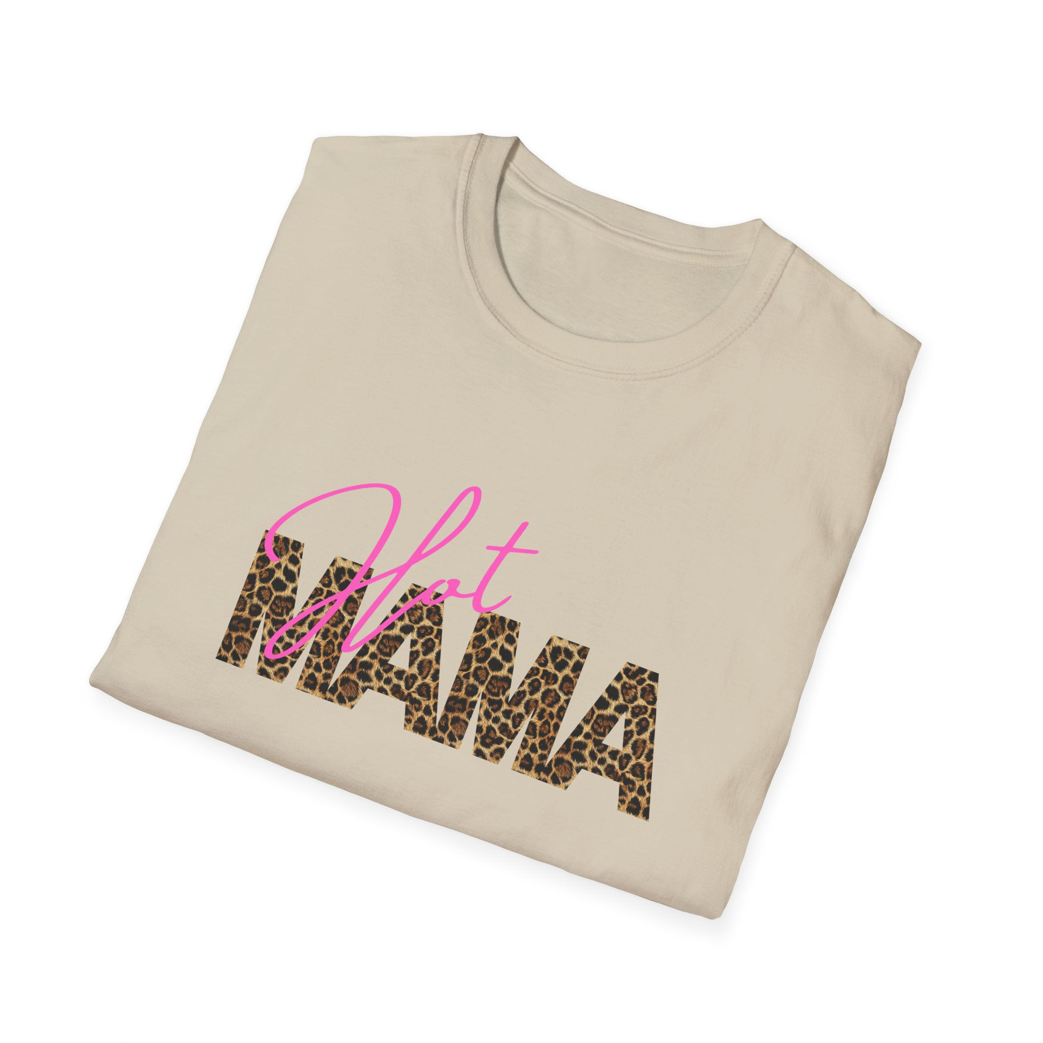 Leopard Print 'Hot Mama' T-Shirt – Fun Mother's Day Graphic Tee