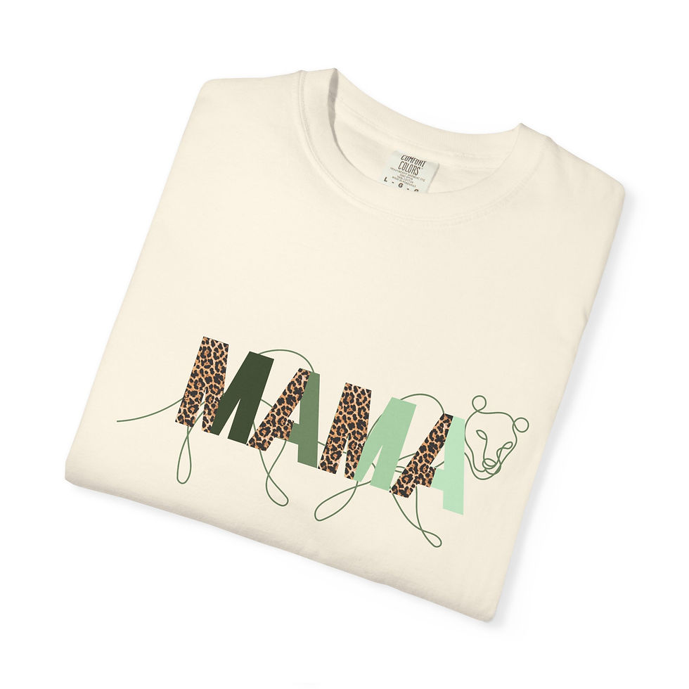 Thumbnail: Copy of Mama Leopard Print T-Shirt — Women's 'MAMA' Graphic Tee, Gift for Mom