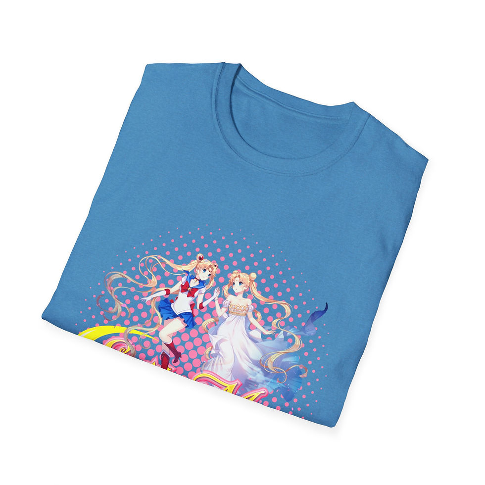 Thumbnail: Sailor Moon Inspired Cotton Graphic T-Shirt — Retro Anime Pastel Crew Tee Gift