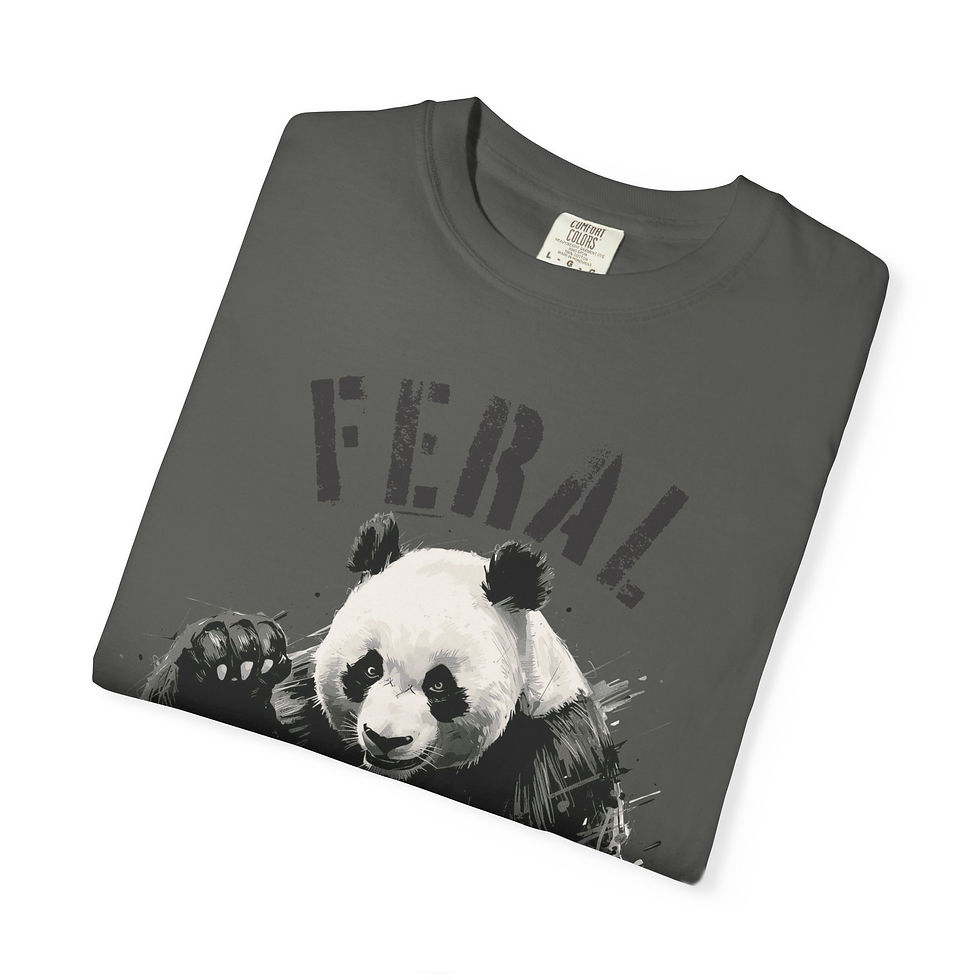 Thumbnail: Feral Panda Core Print Graphic T-Shirt Unisex Cotton Comfort Color Tee