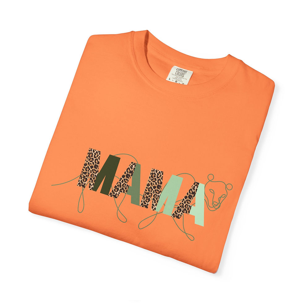 Thumbnail: Copy of Mama Leopard Print T-Shirt — Women's 'MAMA' Graphic Tee, Gift for Mom
