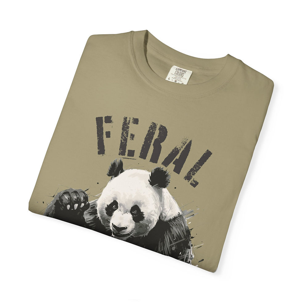 Thumbnail: Feral Panda Core Print Graphic T-Shirt Unisex Cotton Comfort Color Tee