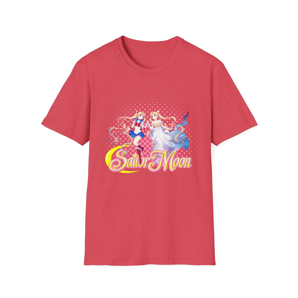 Thumbnail: Sailor Moon Inspired Cotton Graphic T-Shirt — Retro Anime Pastel Crew Tee Gift