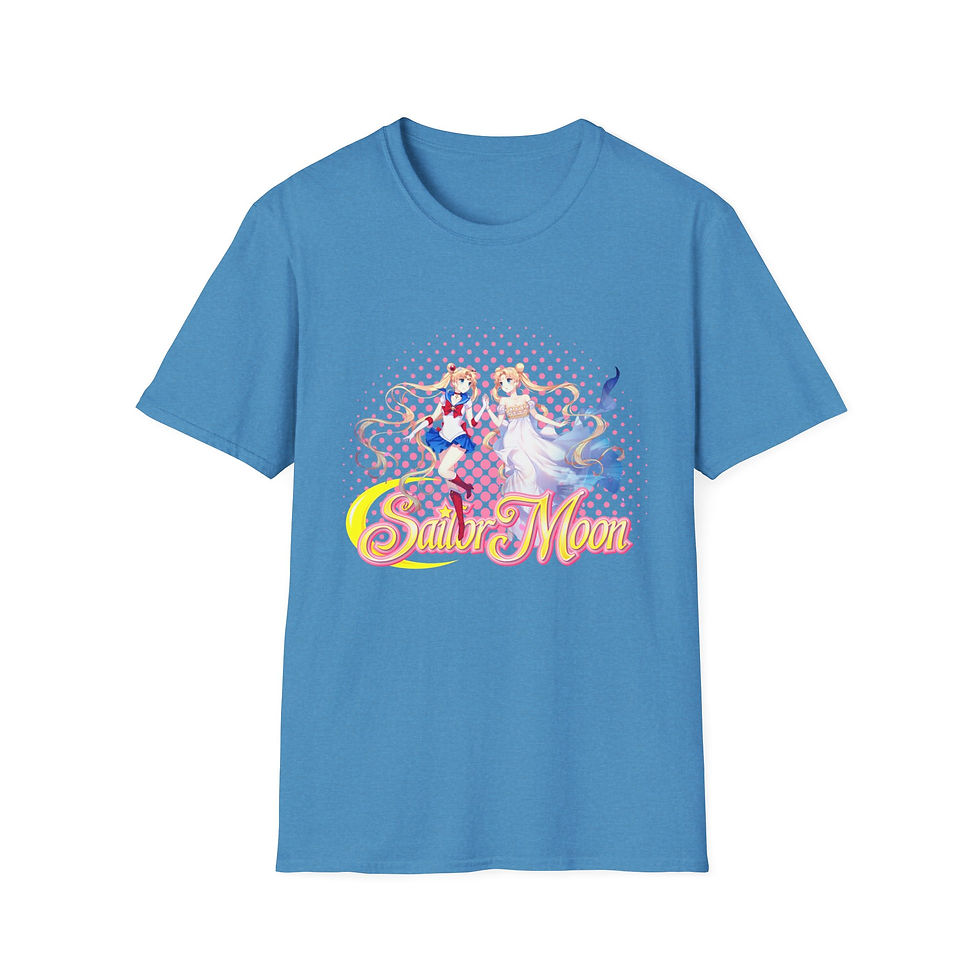 Thumbnail: Sailor Moon Inspired Cotton Graphic T-Shirt — Retro Anime Pastel Crew Tee Gift