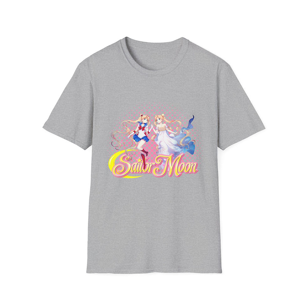 Thumbnail: Sailor Moon Inspired Cotton Graphic T-Shirt — Retro Anime Pastel Crew Tee Gift