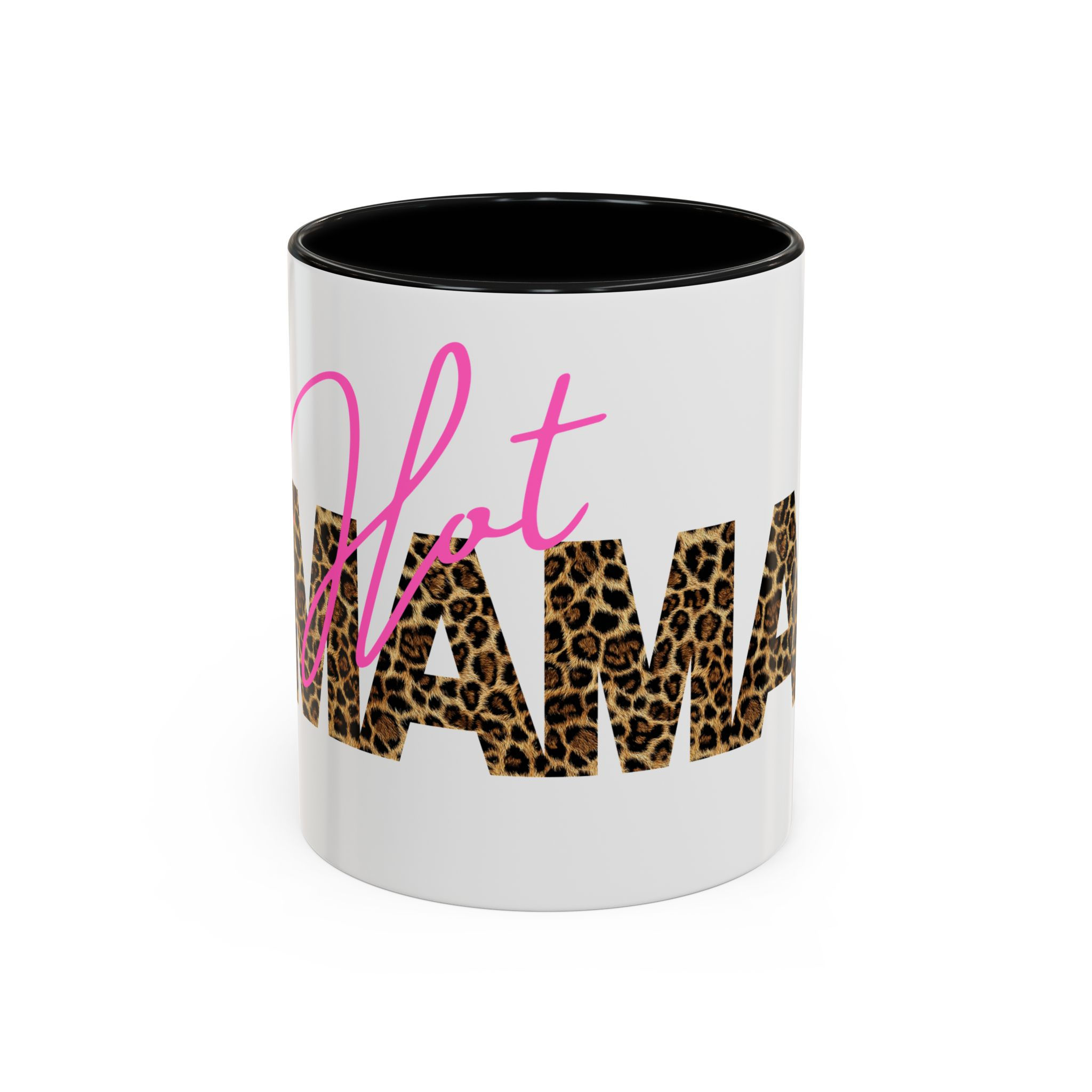 Hot Mama Leopard Accent Coffee Mug 11/15oz Perfect Mother's Day Gift for Mom