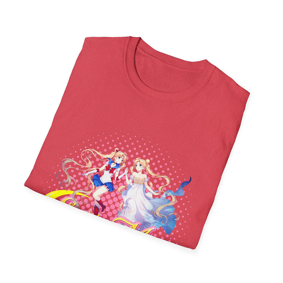 Thumbnail: Sailor Moon Inspired Cotton Graphic T-Shirt — Retro Anime Pastel Crew Tee Gift