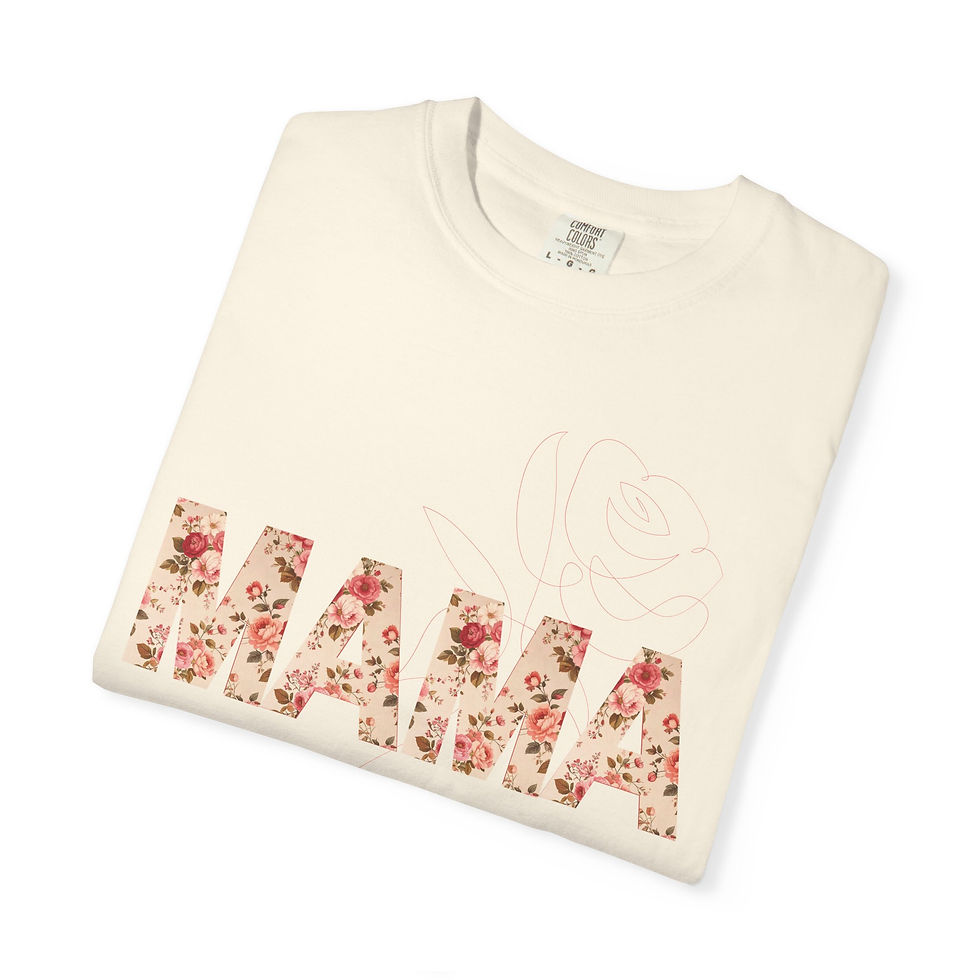Thumbnail: MAMA Vintage Flowers Print T-Shirt Unisex 'MAMA' Graphic Gift for Moms Pet Moms