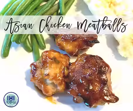 Asian Chicken Meatballs with Honey Sauce