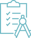 Icon of a clipboard and checklist to represent Lumen's boiler consenting services