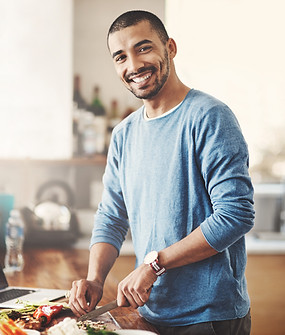 Young Man Cooking