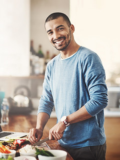 Man Preparing Meal