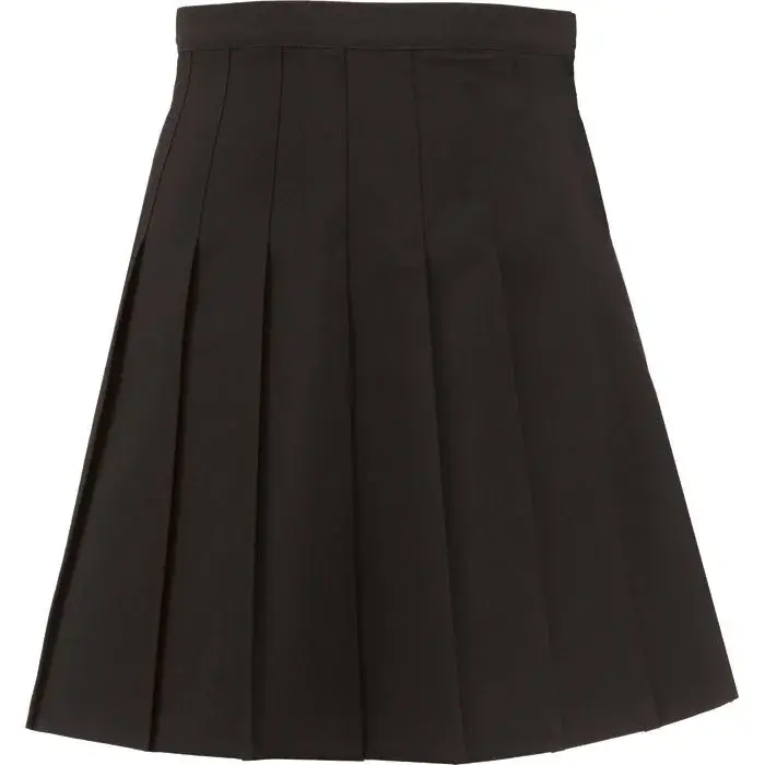 Stitch Down Pleated Skirt - Black