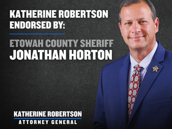 Etowah County Sheriff Endorses Robertson for AG