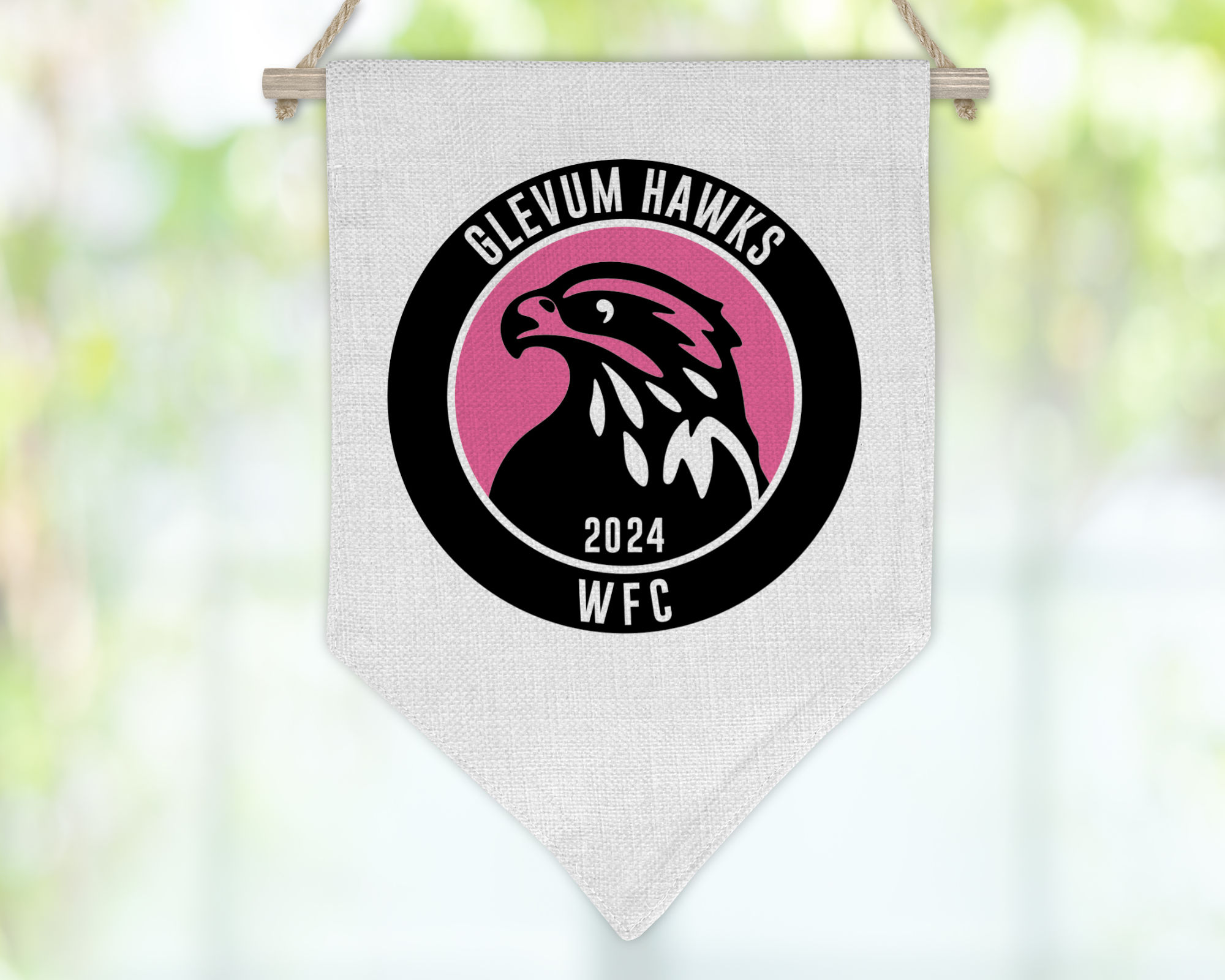 Linen Flag/Pennant with Club Logo