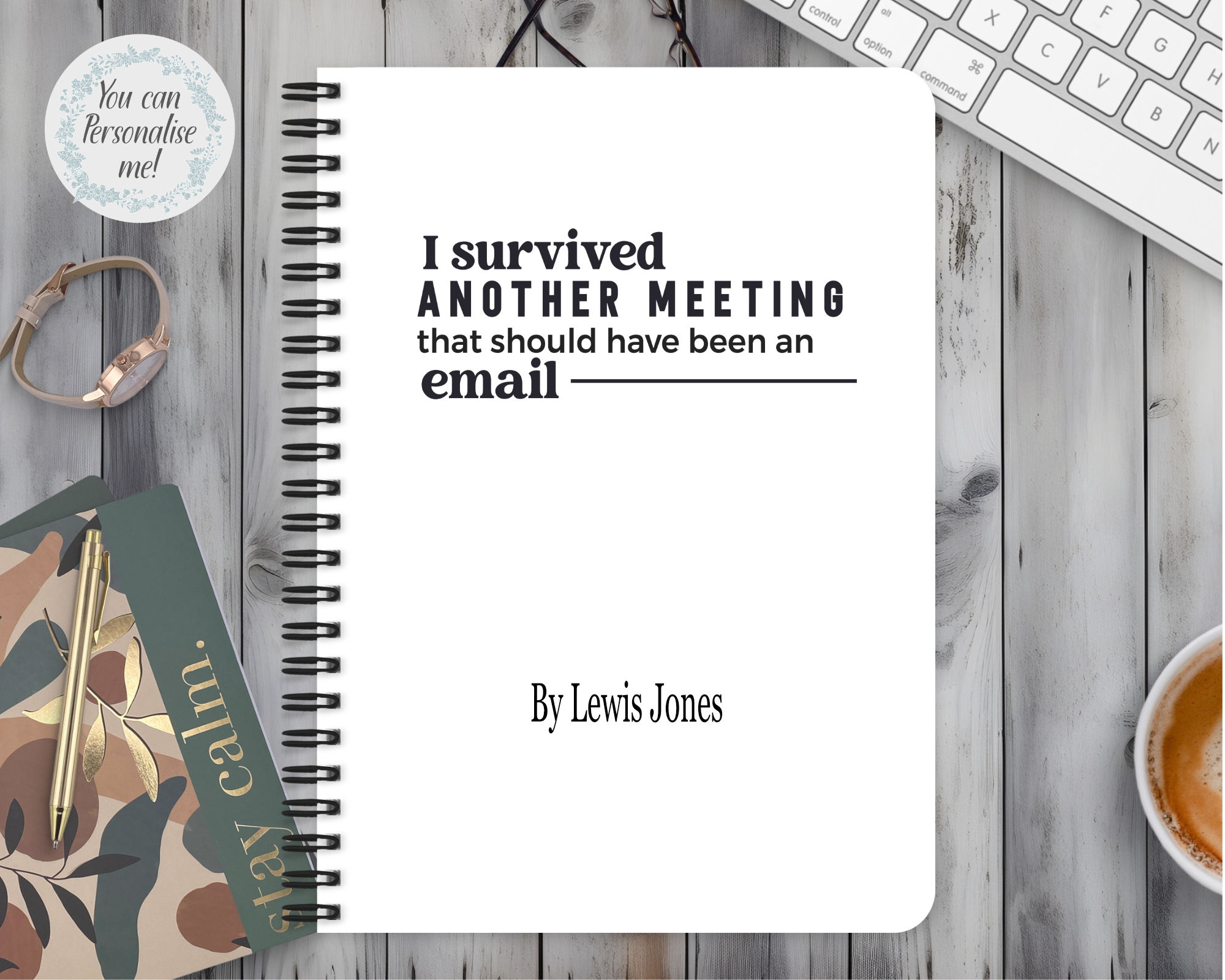 A5 Lined Notebook - I survived another meeting