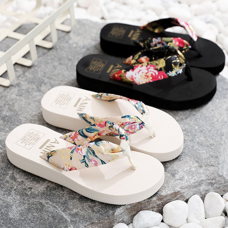Thumbnail: Summer Slippers Indoor House Woman Girls Casual Slippers Flip-flops Non-slip Sat