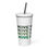 Miniature : "MOVE YOUR FEET" Insulated tumbler with a straw