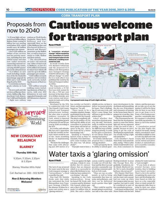 Cautious welcome for Transport Plan