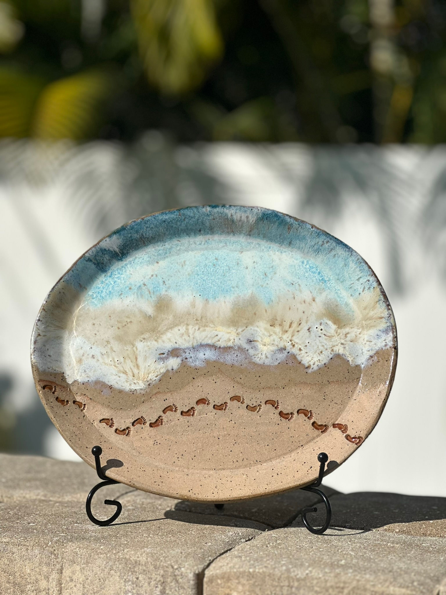 Footprints in the Sand 12" x 10" Platter