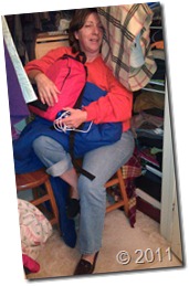 Vicky en nuestro closet-refugio