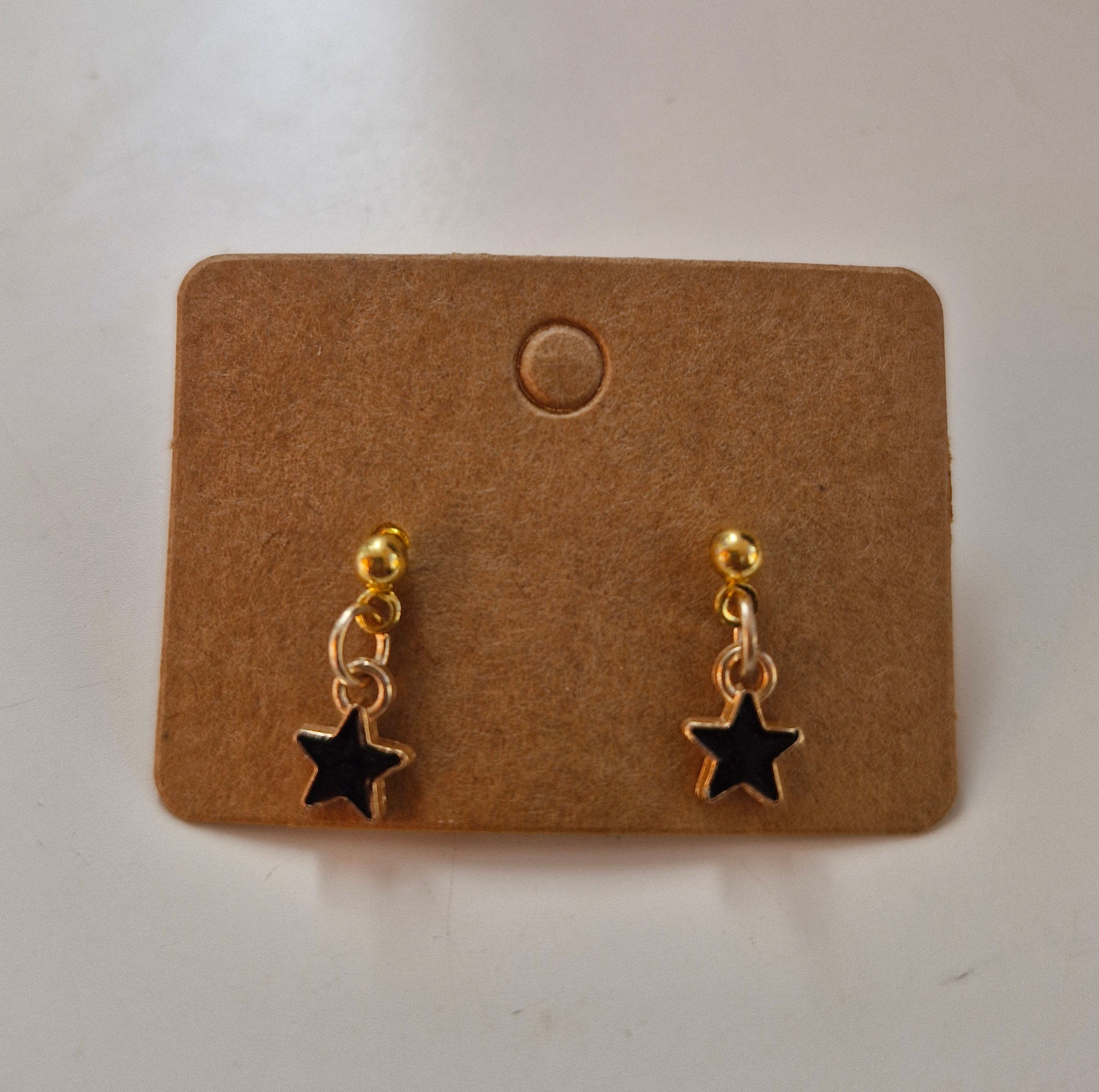 Star drop stud earrings