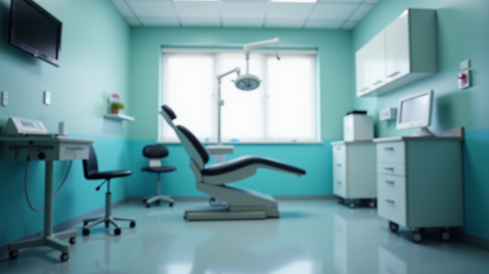 Eye-level view of a modern medical clinic treatment room