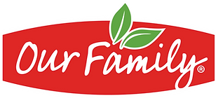 Red, white and green - Our Family Logo