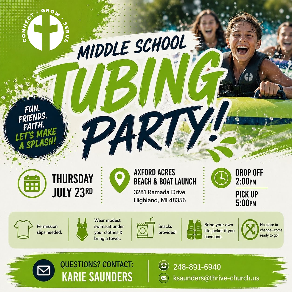 🌊 Middle School Tubing Party: Let's Make a Splash!
