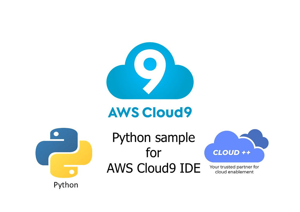 Python code in an AWS Cloud9 IDE
