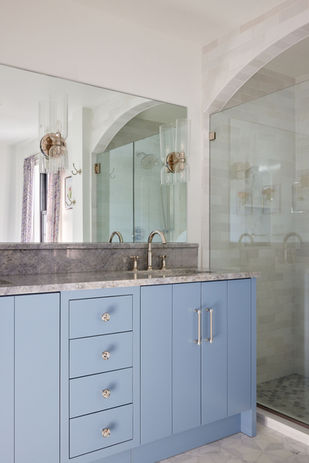 Blue bathroom vanity