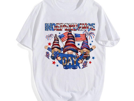 Independence Day With Gnomies Women’s T-shirt
