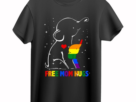 Free Mom Hugs Lgbt Mom Mother Elephant Rainbows Shirt