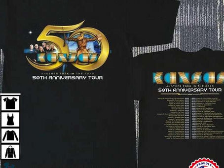 Kansas Rock Band 50th Anniversary Tour 2023 Another Fork In The Road Short-Sleeve T-Shirt